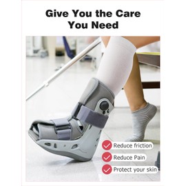 Walking Boot Socks, 3Pairs Replacement Socks Liner for Orthopedic Walker Brace Compatible with Air Cam Walkers and Fracture Boot for Men and Women Cast Surgical leg Cover, White