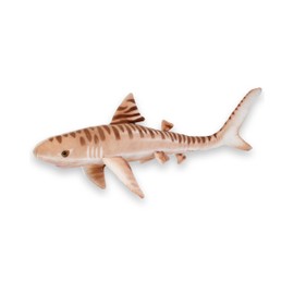 Real Planet Shark Plush Toy - Realistic Stuffed Animal Gift for Kids All Ages, Giant Shark Creature Plushie, Fun Christmas Birthday Gifts (Tiger Shark, 24") (33.5" Long)