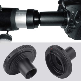 Anillo Adaptador en T, Microscopio a Cámara, para Ocular de Microscopio con Montura en T de 23,2 mm, para Cámara AI Mounts SLR, Aleación de Aluminio, Desmontable, Ampliamente