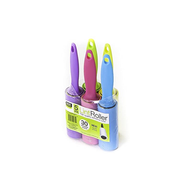 Smart Design Mini Lint Rollers – Set of 5, 150