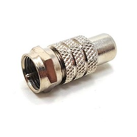 MainCore F Type Screw On Male to to RCA Phono Female Socket Plug Composite Connection Adapter Coupler for Cable