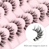 7 Pairs Fluffy False Eyelashes, Natural Wispy Eyelashes, Artificial Manga