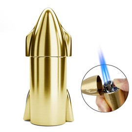 Vintage Bullet Lighter, Reusable Pocket Lighter Keychain Antique Butane Lighter, Cool Trench Lighters for Husband Boyfriend Father