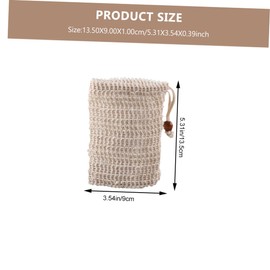 TOVINANNA Soap Storage Pouch 6pcs Plant Fiber Bath Foaming Bags Quick Dry Easy to Hang