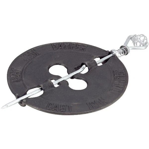 Home Impressions (1)-Cast Iron Furn. Stove Pipe Damper Single Wall
