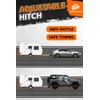 METOWARE Adjustable Trailer Hitch - Heavy Duty Tow Hitch Fits