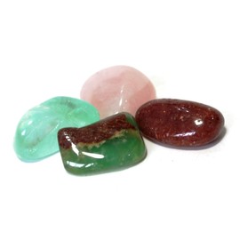 Reiki Energy Charged 'Heart Chakra' Healing Crystal Tumble Stone Gift Set