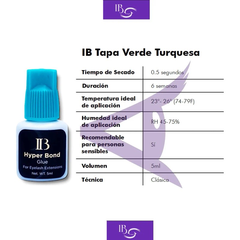 Ib Hyper Bond pegamento para pestañas de 5g color negro