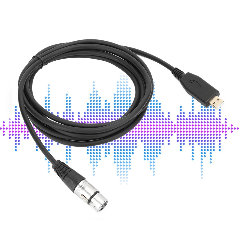 Professional USB Male to XLR Female Microphone Link Cable USB