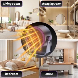 Portable Electric Space Heater 700W Quiet Ceramic Mini Heater Fan 2 Mode Heating