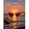 EATUKYIC Diamond Painting Kits Glasses of Wine at Sunset Diamond