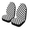 LONSANT Checkered Car Seat Covers Set of 2,Geometric Checkered Plaid
