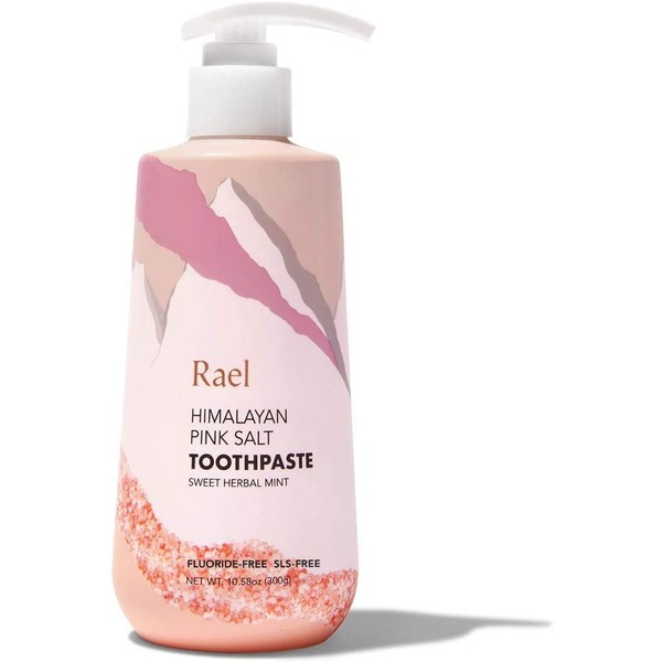 Rael Himalayan Pink Salt Toothpaste - Natural, Vegan, Paraben-Free, Anti-Cavity, Fresh Breath, Oral Care (Sweet Herbal Mint, 300g (Pump))