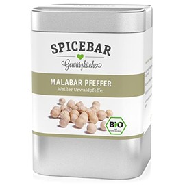 Spicebar Jungle Pepper Malabar Pepper White from Kerala, Organic (1 x 70 g)