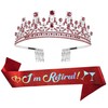 ALRBE TIN Retirement Sash and Crown Kit Retirement Party Supplies