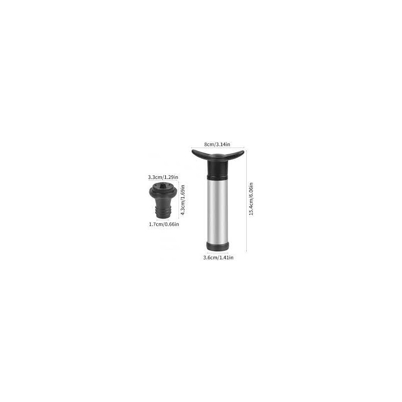 Wine Vacuum Pump & 2 Stoppers – Stainless Steel Wine