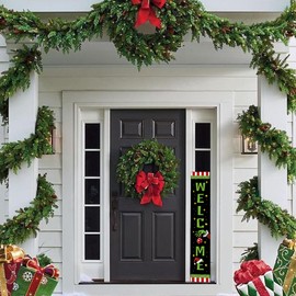 christmas Door Hanger Welcome Door Sign Front for Door Decoration - Standing Hanging Home Front Door Yard Wall Decorations