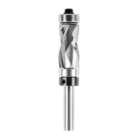 SpeTool Carbide Compression Flush Trim Router Bit 1/4 Shank with Top & Bottom Bearing, 1/2 Inch Cutting Dia Pattern Template Flush Cut Router Bit for Woodworking Trimming