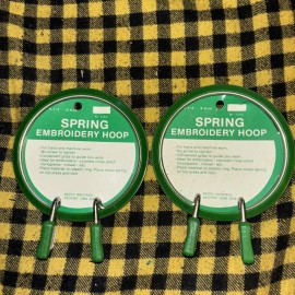 Westex Industries 2 Lot VINTAGE SPRING TENSION NEEDLEPOINT EMBROIDERY HOOP 3.5 INCH Westex NOS