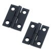MY MIRONEY 2-Pack Mini Solid Brass Hinges Black Foldable Butt