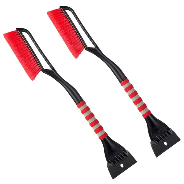FOVAL 27" Snow Brush with Wider Ice Scraper (4.73" Width)(2