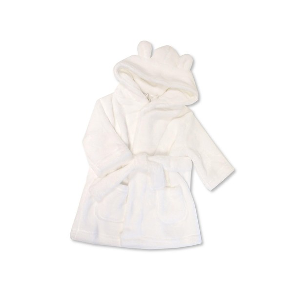 Nursery Time Baby Hooded Fleece Bathrobe Gown with Ears for