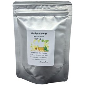 Linden Flower - Tilia argentum Dried Loose Flower and Leaf C/S from 100% Nature (1 oz)