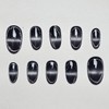 Black Barcode [Handmade Nail Tips] Emily Nail - Short Almond