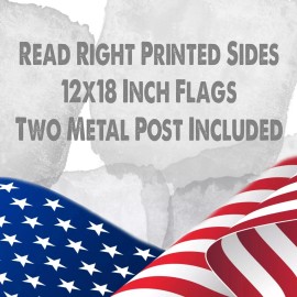 Brotherhood Freedom Is Not Free Coast Guard American Flag 2 Garden Flags & Two Metal Stands