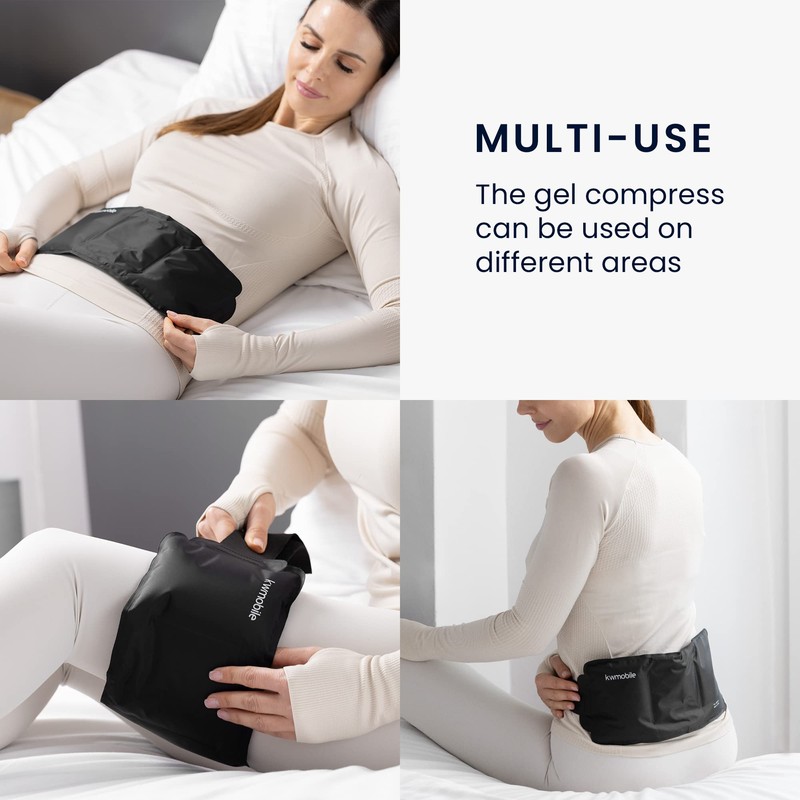 kwmobile Hot/Cold Gel Compress Wrap - Reusable Ice and Heat