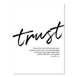Trust In the Lord with All Your Heart -Proverbs 3:5-6 Print, Unframed