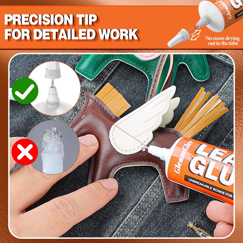 Leather Glue Clear 60ml – Heavy Duty, Flexible & Waterproof
