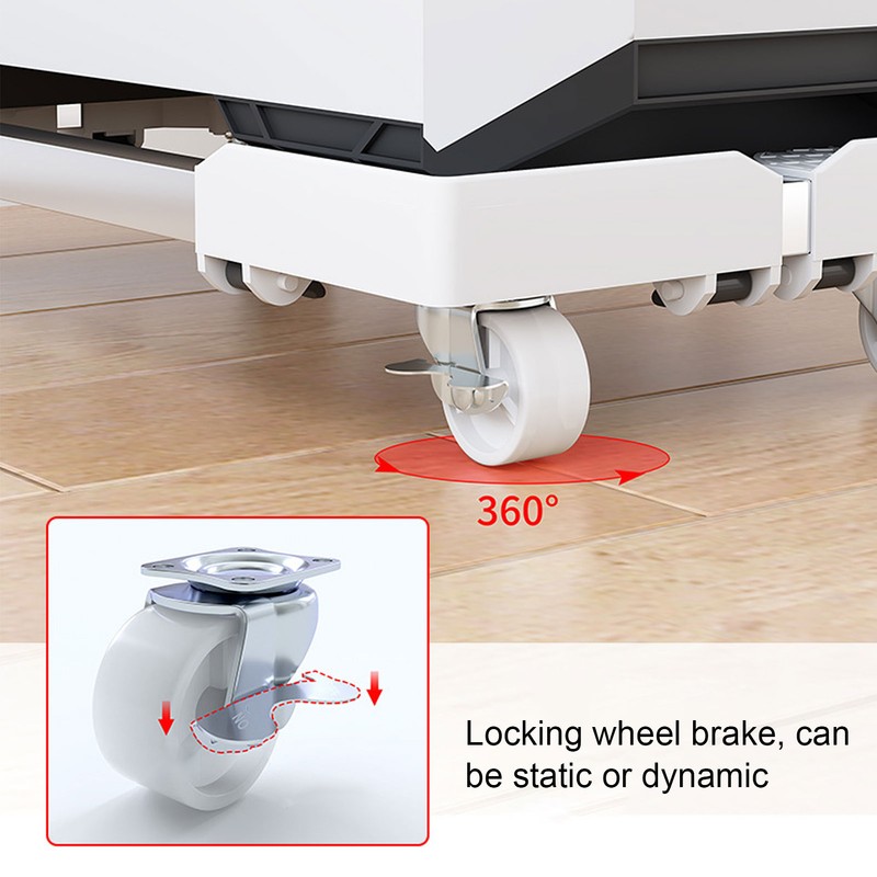 PC Stand Computer Tower Stand with Caster Wheels Universal Retractable