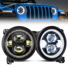 SUPAREE 2024 Newest 9 inch LED Headlights with DRL and Hi/Lo Beam, 1000% Brighter Fit for 2018 2019 2020 2021 2022 2023 Jeep Wrangler JL Gladiator JT