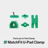 MICROJIG Matchfit U-Pad Clamps (2-Pack) - Low-Profile Dovetail Clamps for