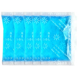 padou Japanese Non-Hardening Ice Packs, Set of 5, Small, Mini, Cooling, Lunch Box, Cold