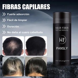 Polvo De Fibra Capilar Negro Cubre Raz De Cabello Calvicie