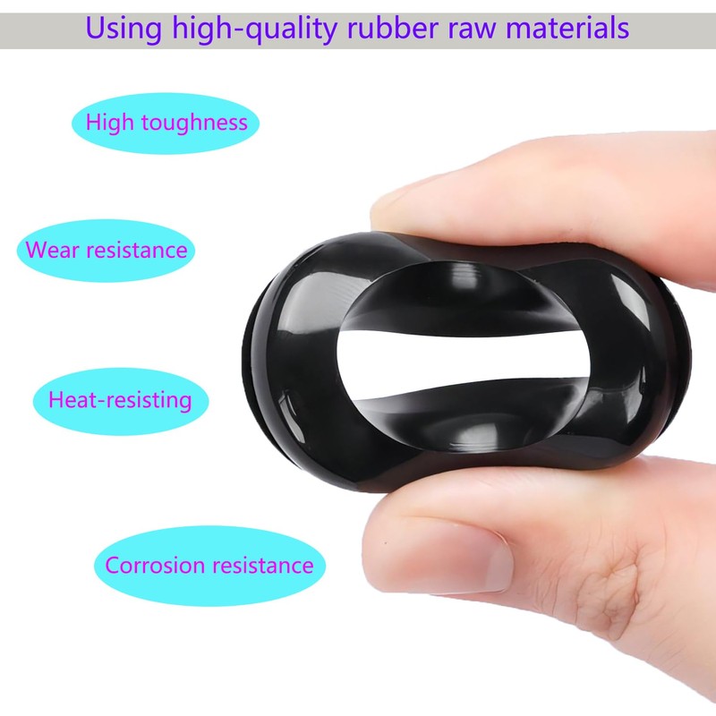 Ctyjia Pack of 20 rubber plugs, bore diameter 20 mm,