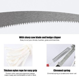 BHDK Hand Pole Saw, 2 Wheels Heavy Duty Long Reach Tree Pruner, Professional Manul Pole Pruning Saw for Sawing, Shearing, Gardening and Landscaping (Without Extension Pole)