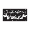 Creative Converting Gigantic Greetings Black Congratulations Graduates Giant Banner, One
