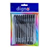 DIGNO Unik Ballpoint Pens, BLACK, Medium Point (1.0mm), Pack of