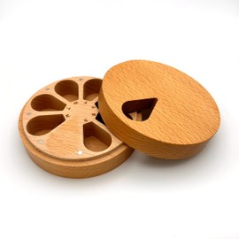 Wooden 7 Days Pill Box (Solid Beech - Engraved)