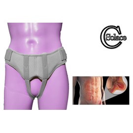 Solace Care Hernia Truss Belt | Inguinal Hernia Support | Pressure Garment Pre/Post Surgery Healing (Medium - 35"-41" - 89-104cm)