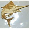 DC Maker Labs Wooden Marlin Swordfish Engraved Wall Art 8x6