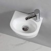 Wall Hung Basin Sink Small Cloakroom Basin Rectangle Ceramic Wash