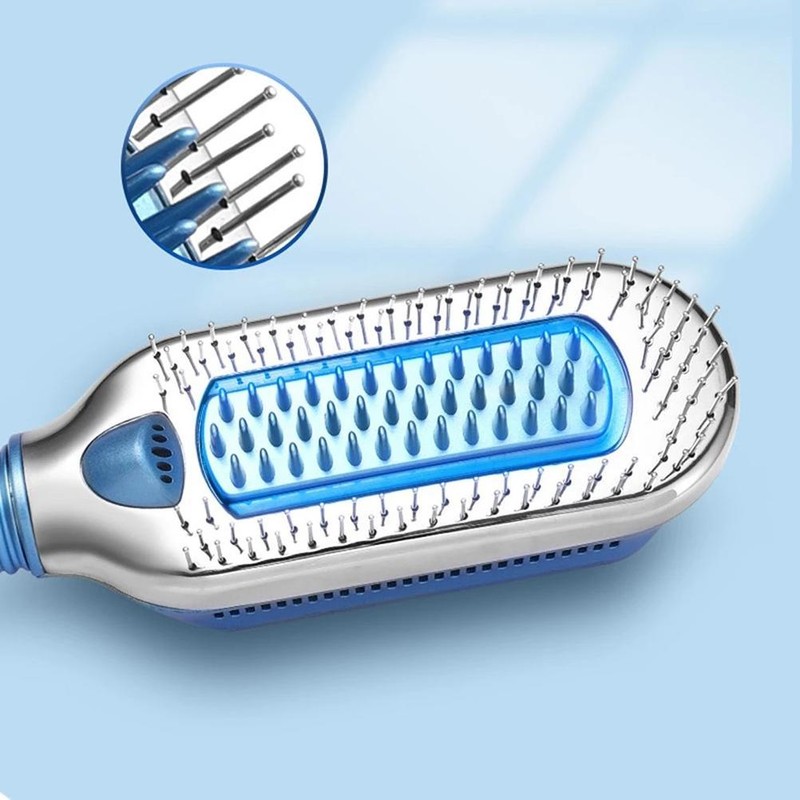 Hair Straightener Brush Ice Therapy Professional Negative Ion Cold Wind