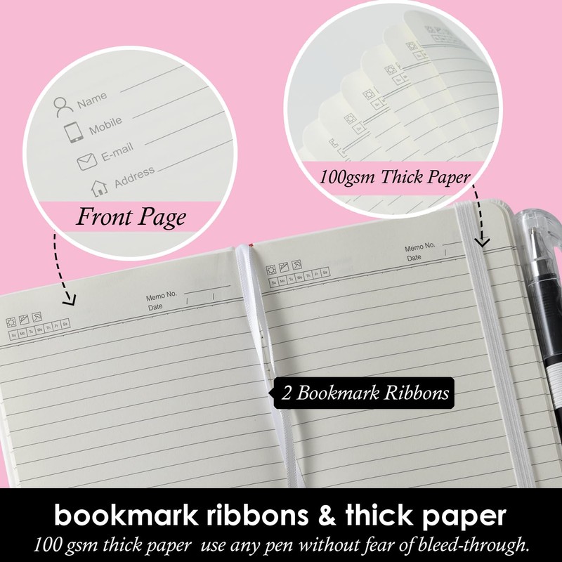NIRMIRO Small Notebook Pocket Size Journal 3.7" x 5.7", 3