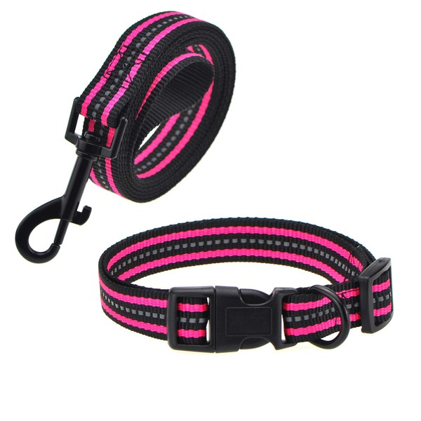 Mile High Life | Reflective Dog Collar Leash Set |