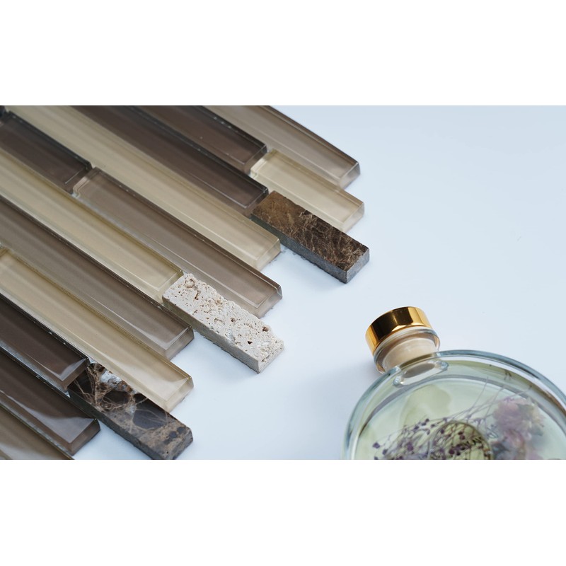 Simple Tile - 5 Sheets Glass and Stone Mosaic Tile