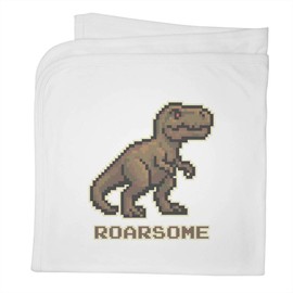 Azeeda 'Roarsome T Rex Dinosaur' Cotton Baby Blanket/Shawl (BY00044907)